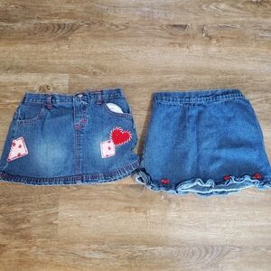 Toddler girl 5t skort/skirt jeans